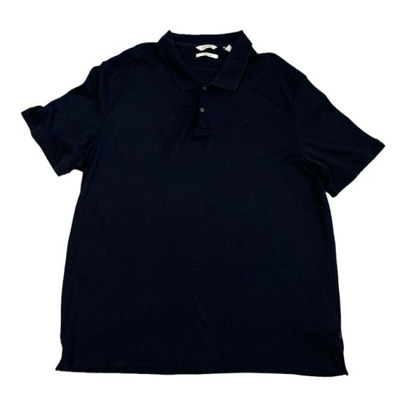 Calvin Klein Men's Polo Shirt Black Large Collared Short Sleeves Cotton Size XL - Picture 1 of 11